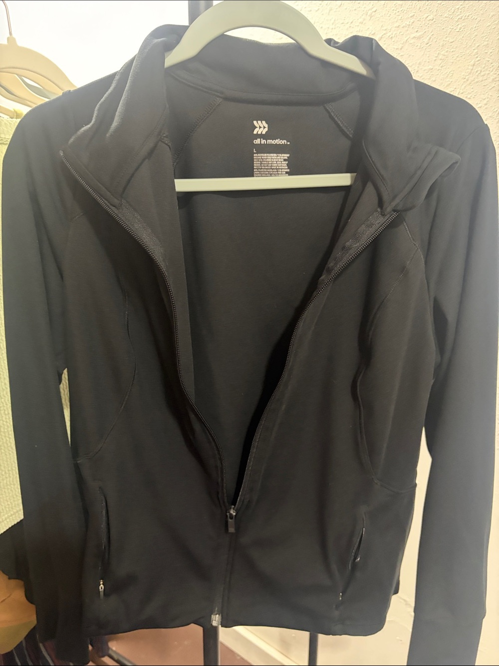 all in motion Women's Black Full-Zip Utility Jacket